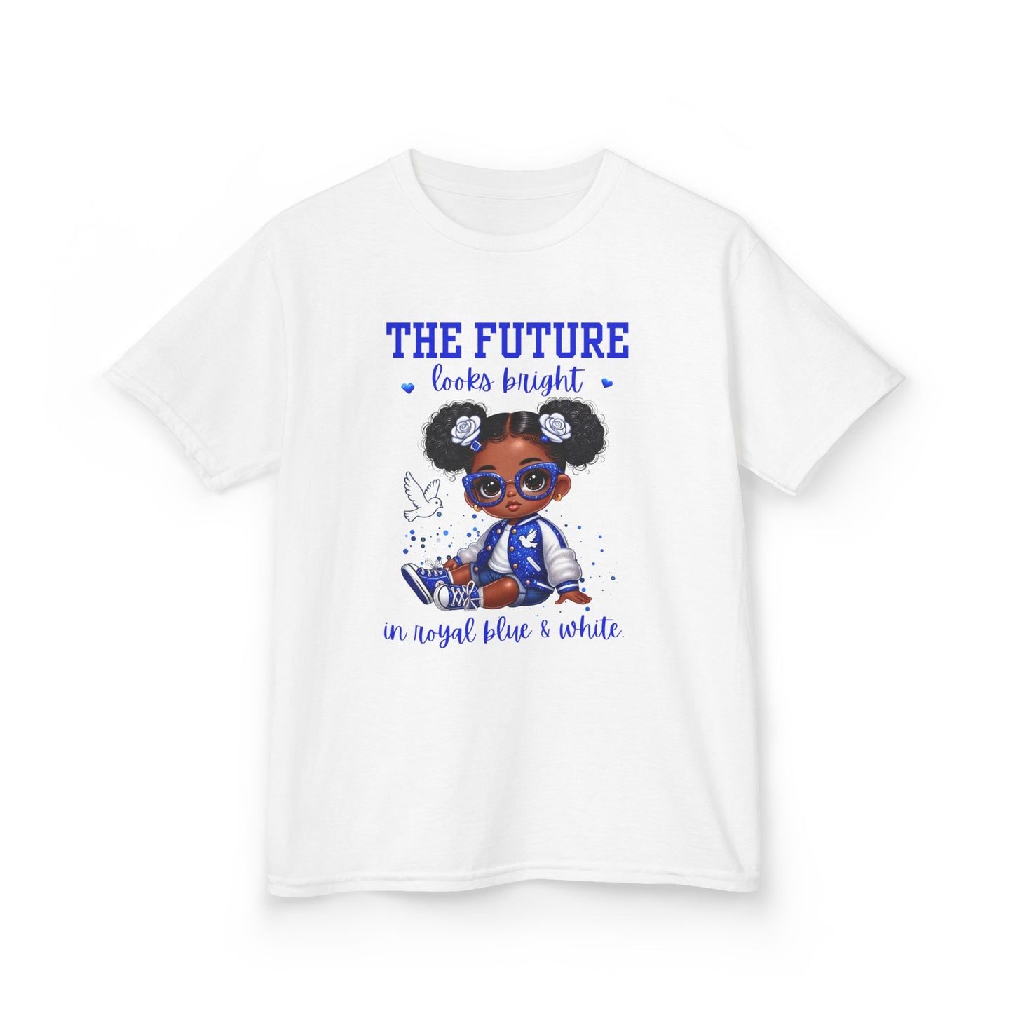 Future Soror Kids Size T-Shirt, Royal Blue and White Legacy, Sorority Gift