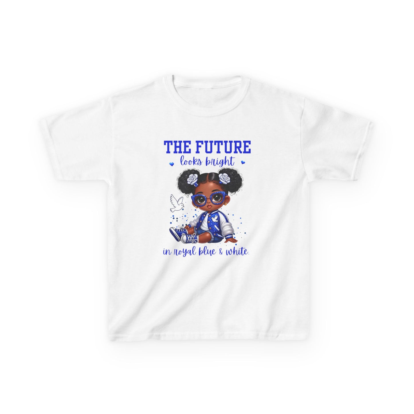 Future Soror Kids Size T-Shirt, Royal Blue and White Legacy, Sorority Gift