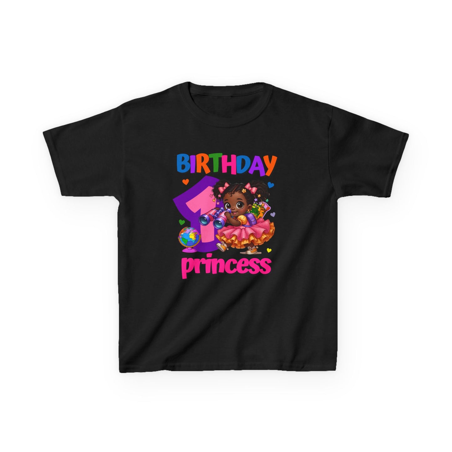 Explore Birthday Girl Princess Cotton Tee - 1st Birthday T-Shirt - Kids Sizes