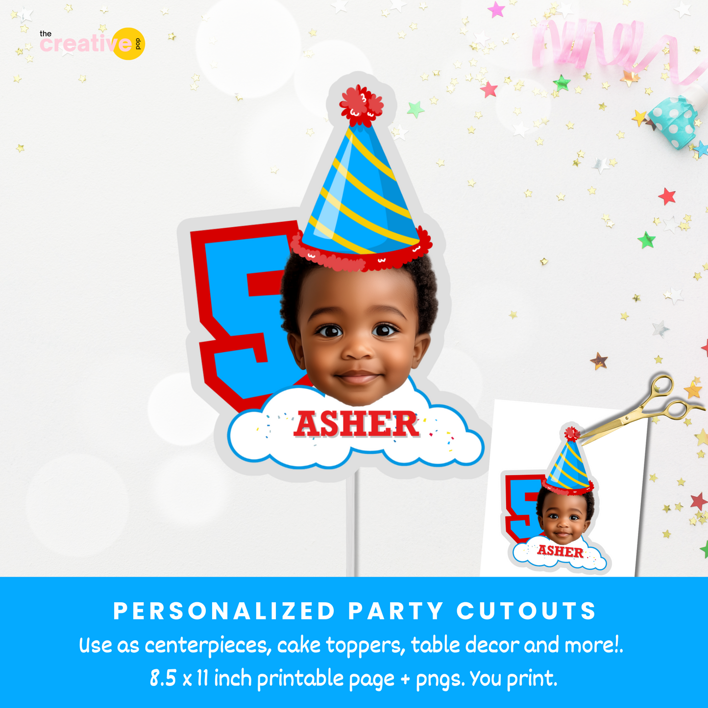 PRINTABLE Train Birthday Theme Table Cutouts - Custom Decor Centerpieces Personalized - One Sided, Ready in 24 hrs