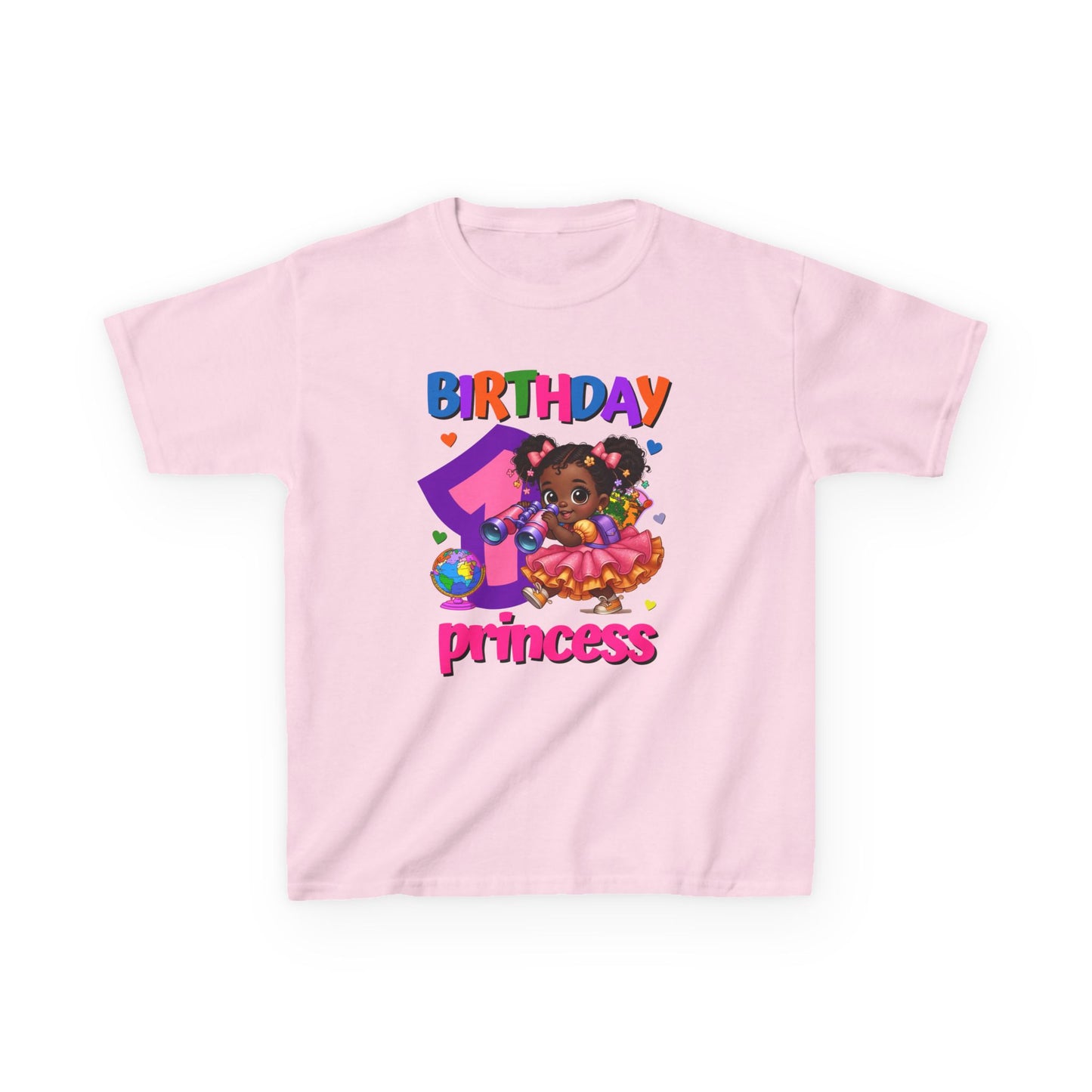 Explore Birthday Girl Princess Cotton Tee - 1st Birthday T-Shirt - Kids Sizes