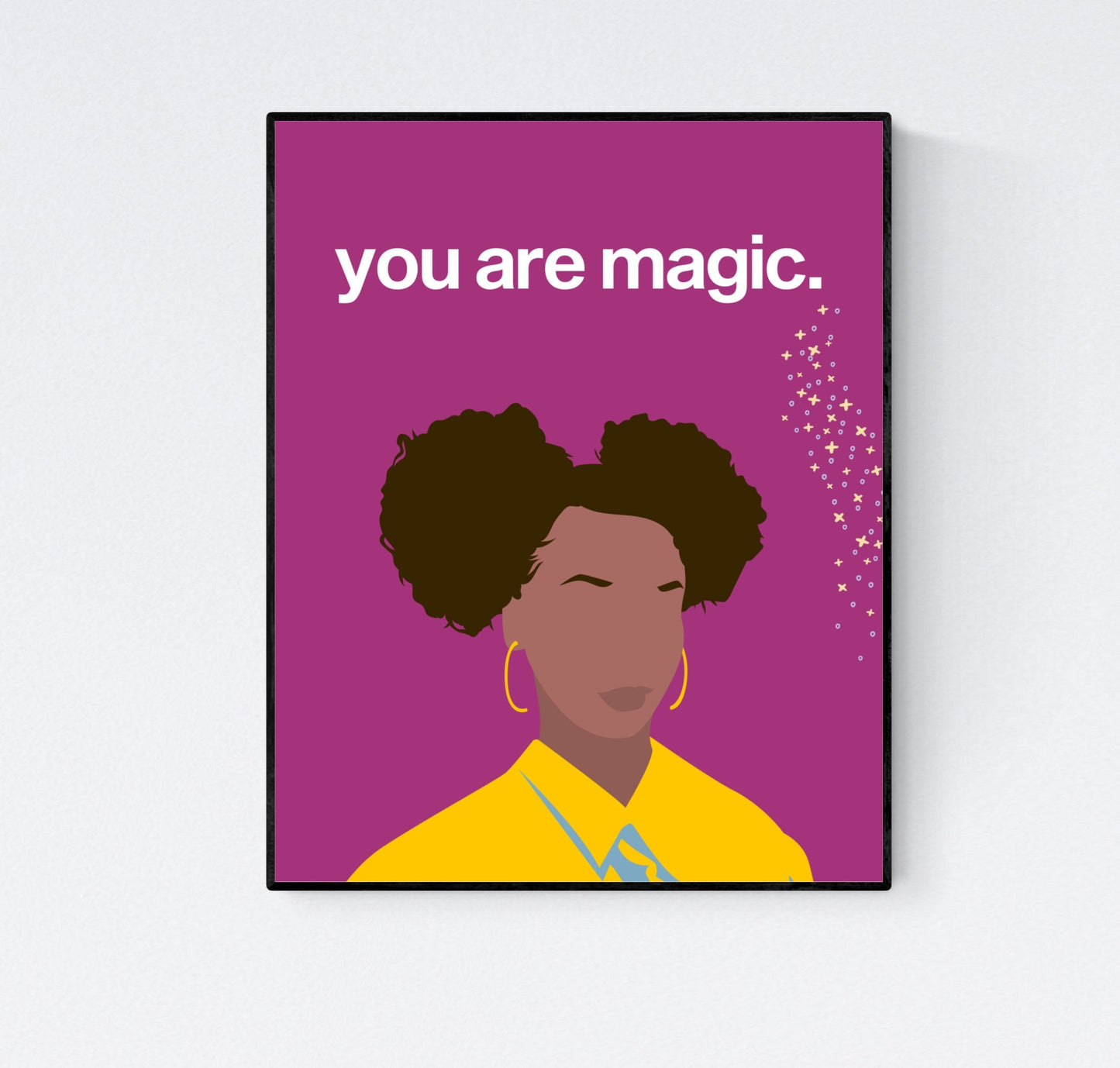 Kids Printable Art: Girls Affirmations - You are Magic - Black - Wall Art, room Decor, *Instant Download *