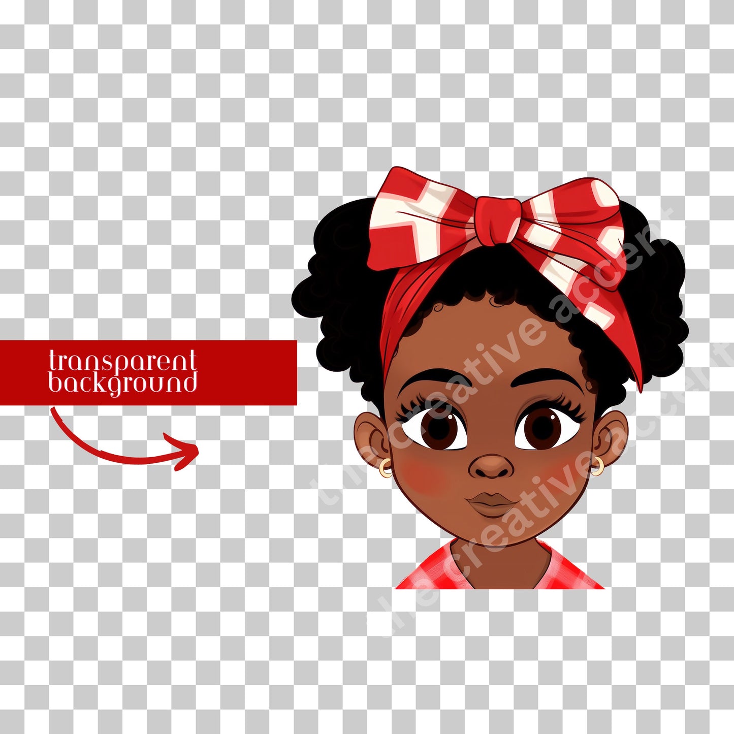 Future Delta Baby Girl PNG, Crimson Red and Cream, White, Black Clipart, Diva Soror Clip Art, Afro Little Baby, D9