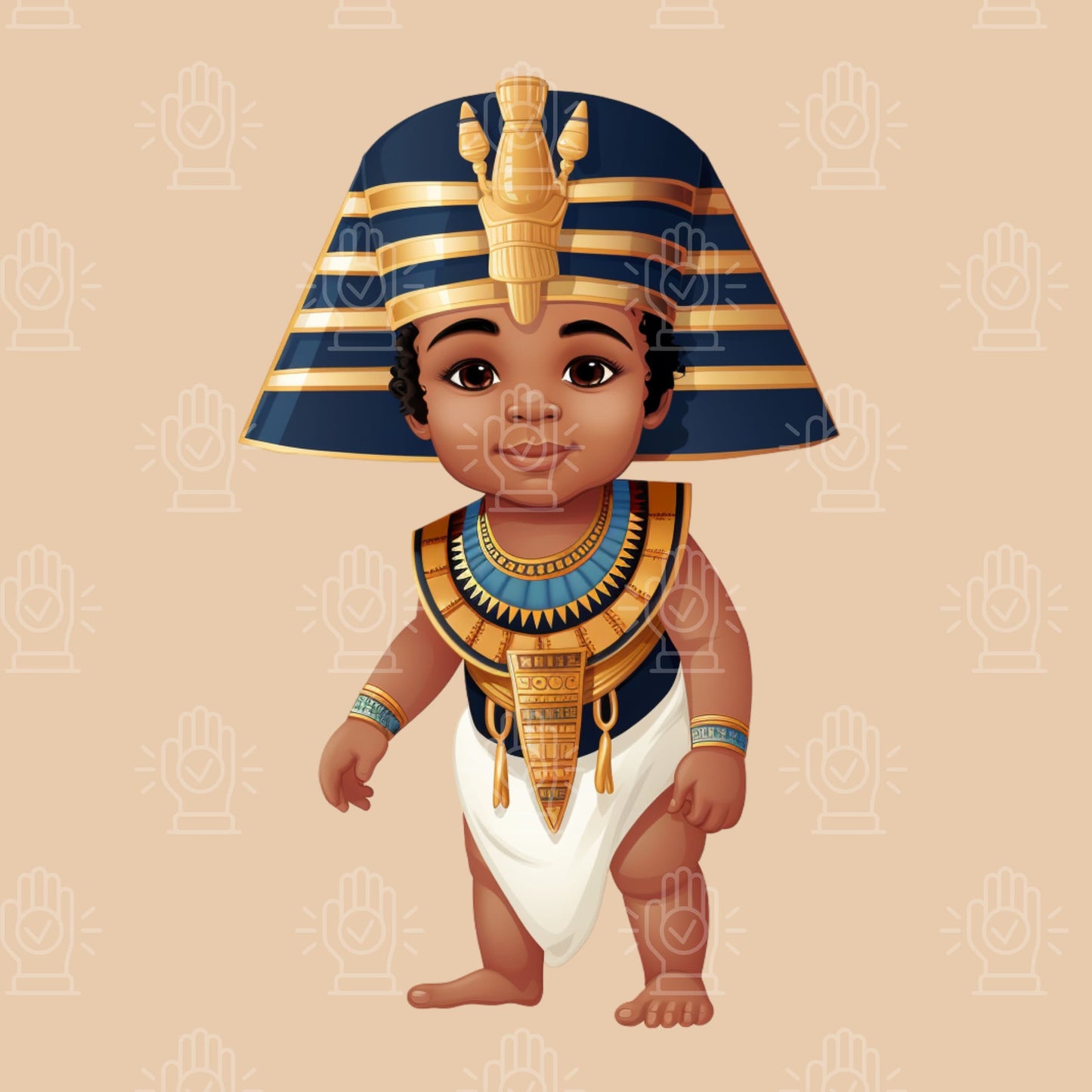 Egyptian Baby Clipart, 7 PNG - Black Boy Pharaoh, King Tut, Tutankhamun