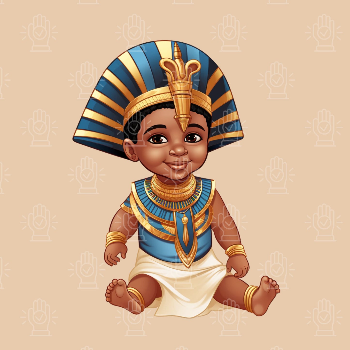 Egyptian Baby Clipart, 7 PNG - Black Boy Pharaoh, King Tut, Tutankhamun