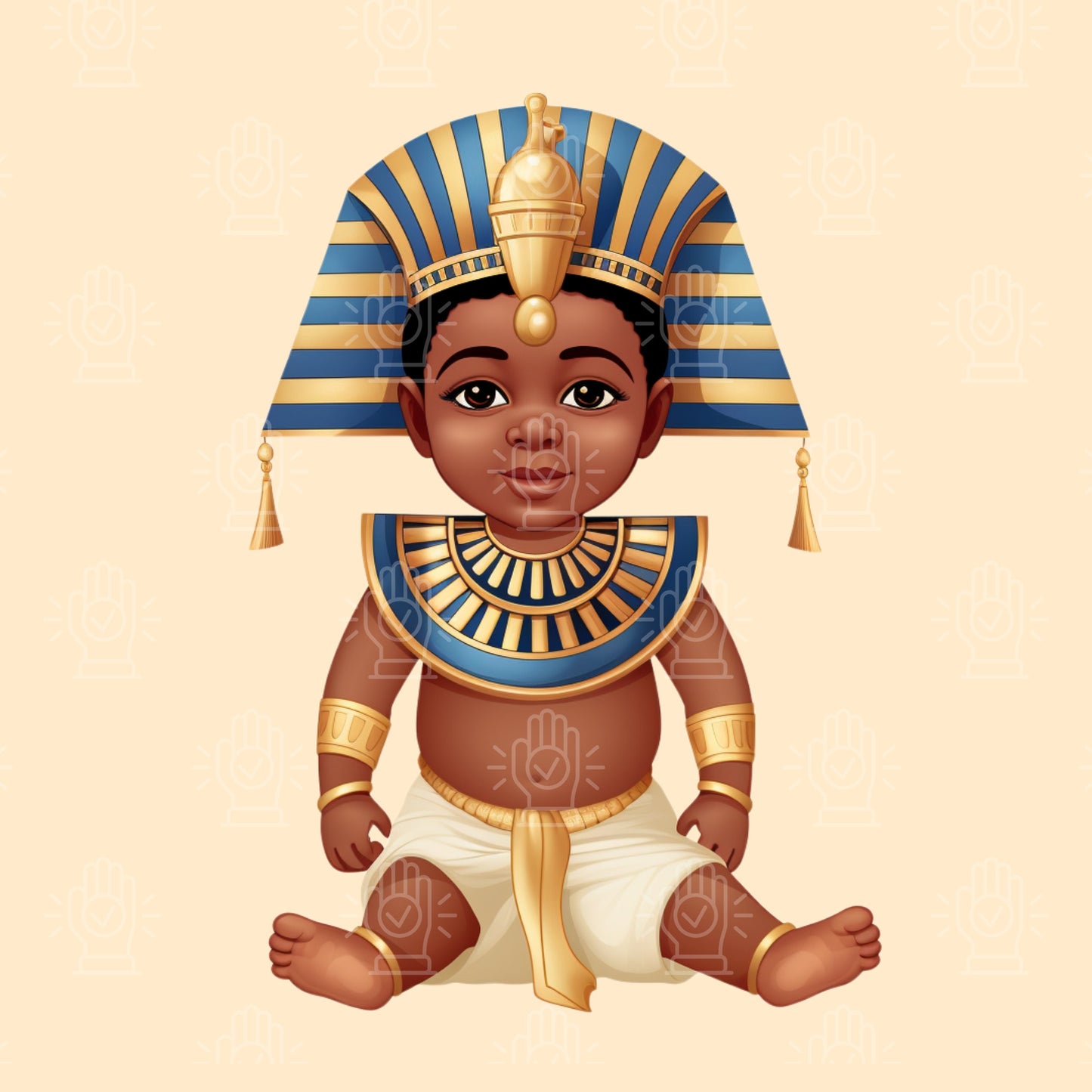 Egyptian Baby Clipart, 7 PNG - Black Boy Pharaoh, King Tut, Tutankhamun
