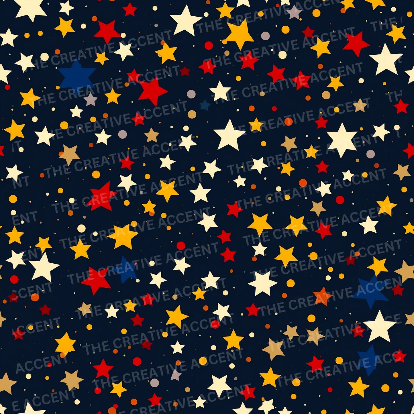 Red, Yellow and Navy Blue Seamless Patterns, 14 PNG Kids Digital Papers, Ai, Colorful Children's Backgrounds, Shapes, Instant Download