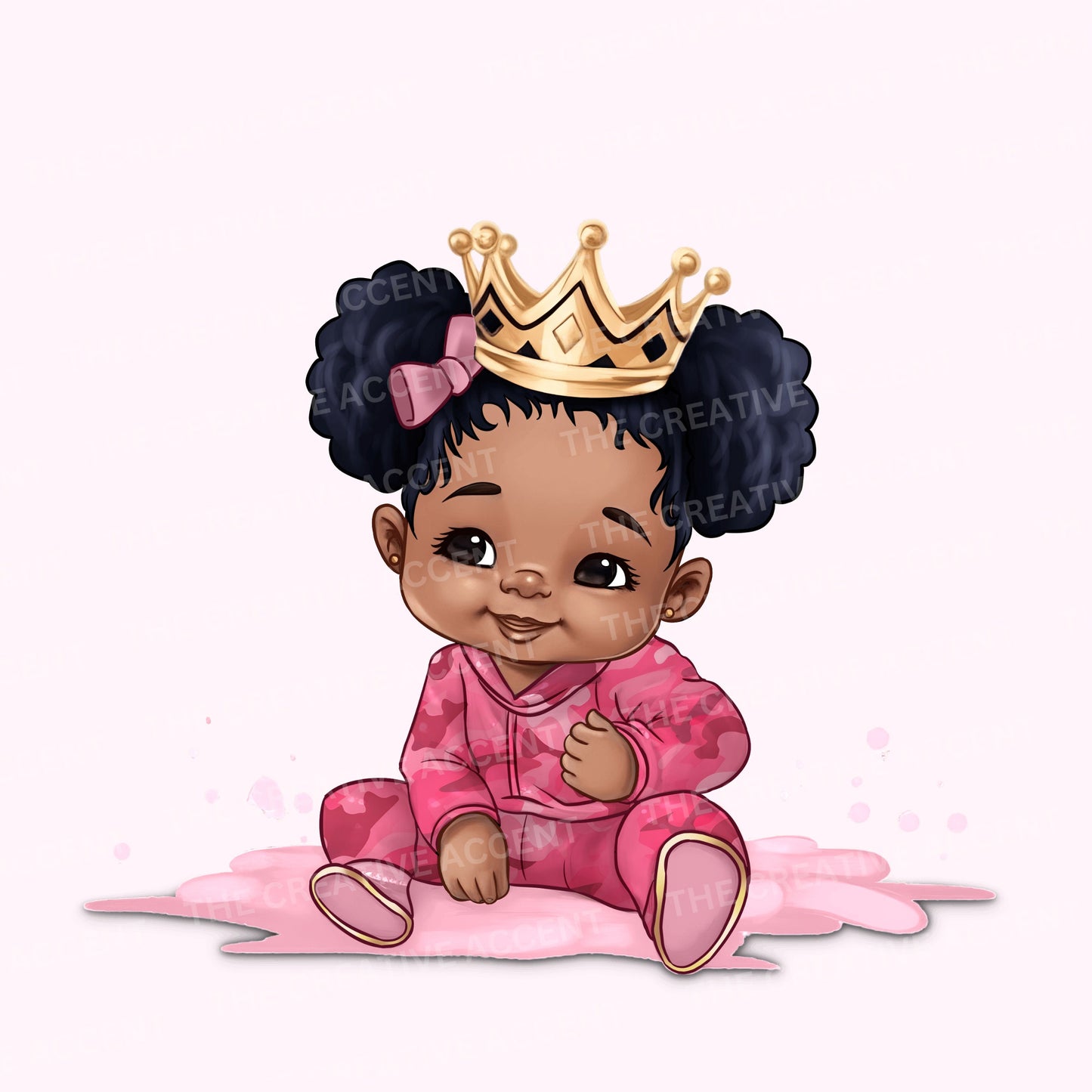 Army Baby Shower Clipart, 2 PNG Files, Little Boy and Girl in Light Blue and Pink Camo, Crown, Black Military Camouflage Gender Reveal Twins