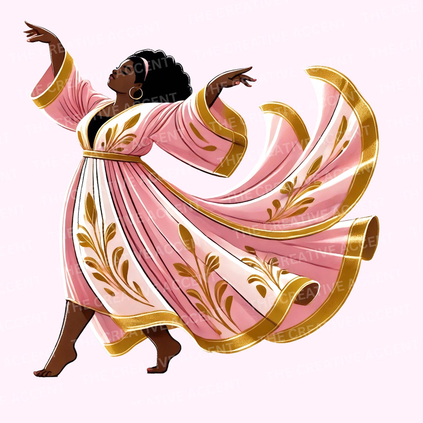 Praise Dancer Clipart, Black Women Gospel Dancing, Liturgical Dance, Church Performance Images for Flyer, Faith Praying Cartoon, Girl Show