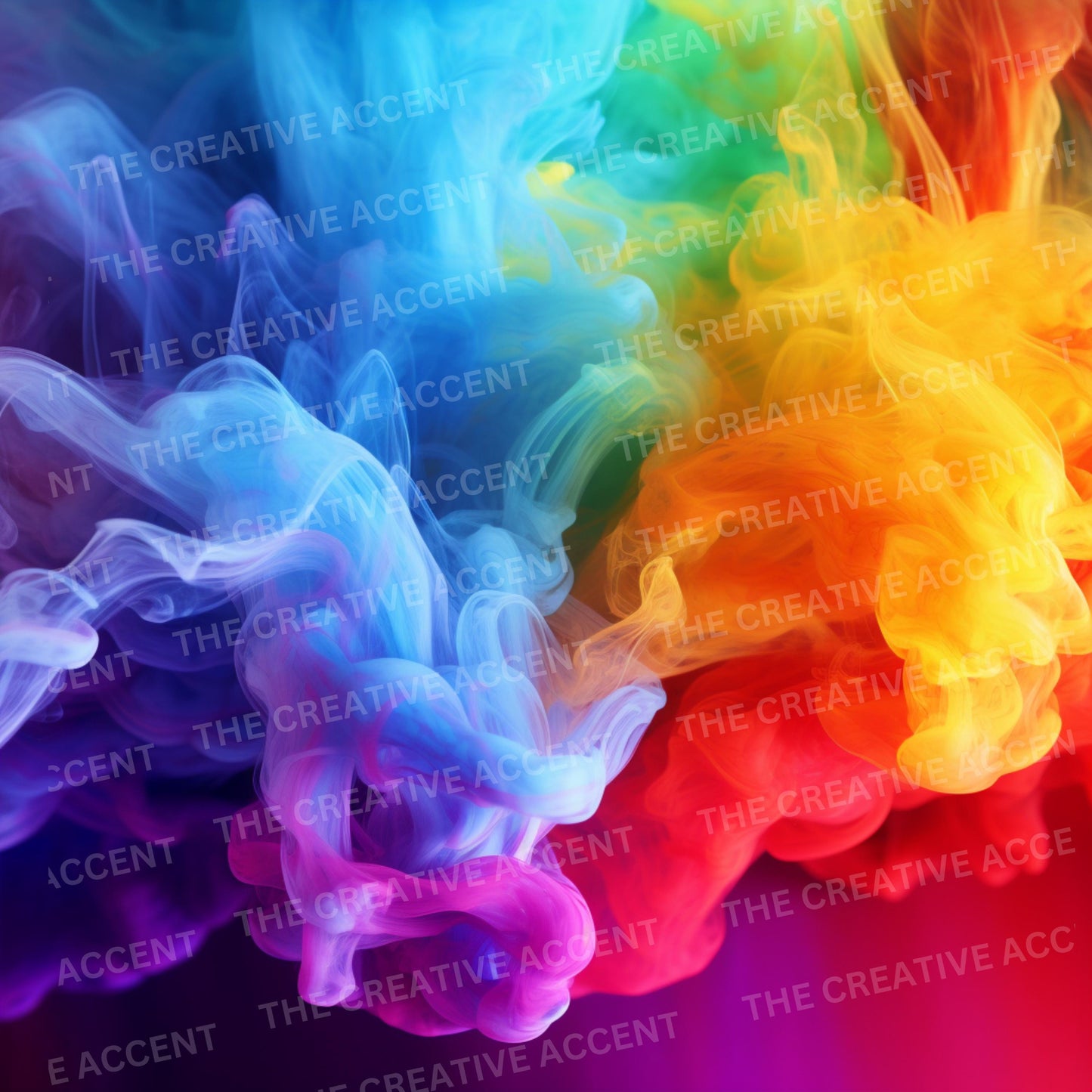 Colorful Smoke Background Pack, 6 PNG, Rainbow Pride Backdrop, Party Fumes Digital Paper, Clouds Bomb, Invite Flyer, Fog