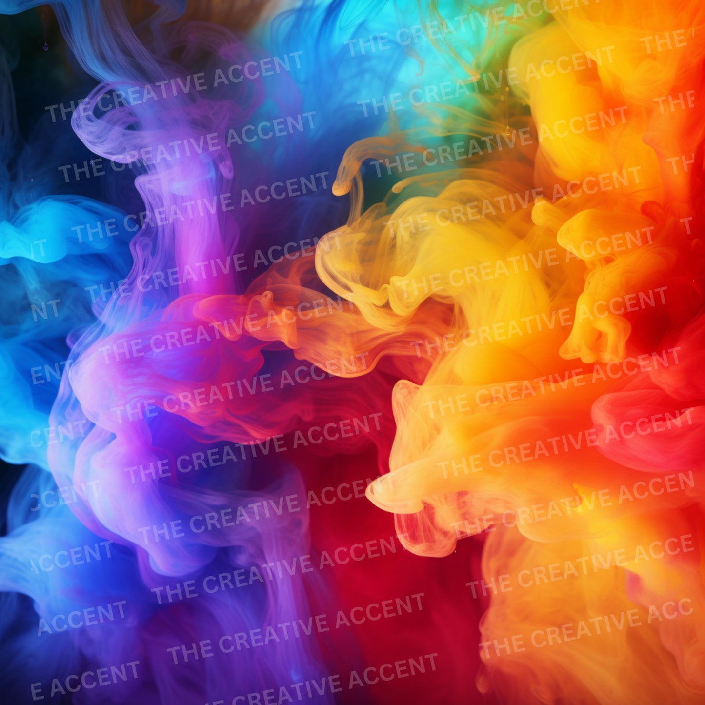 Colorful Smoke Background Pack, 6 PNG, Rainbow Pride Backdrop, Party Fumes Digital Paper, Clouds Bomb, Invite Flyer, Fog