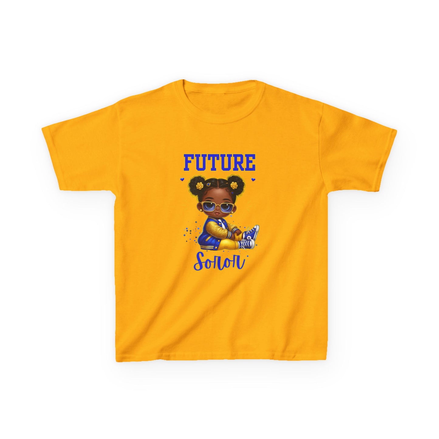 Royal Blue & Gold Soror, Future Legacy Kids Tee – Poodle