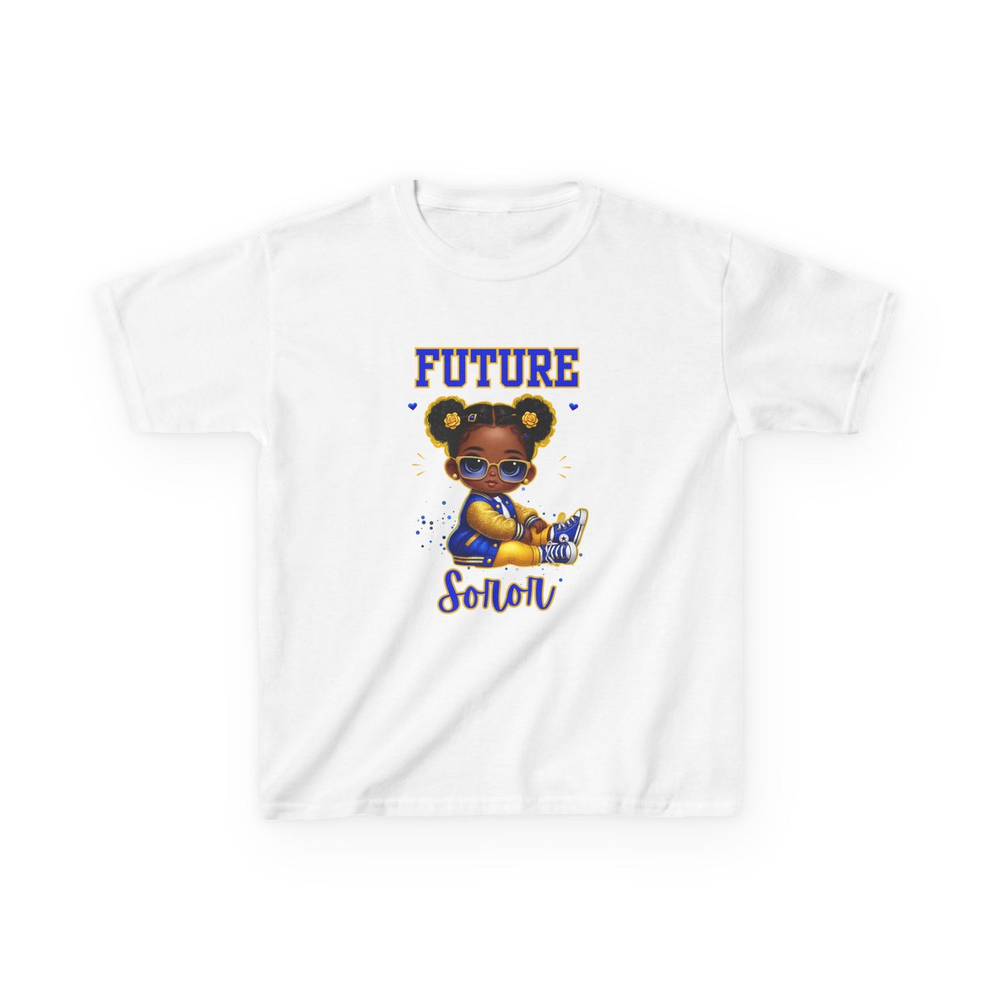 Royal Blue & Gold Soror, Future Legacy Kids Tee – Poodle