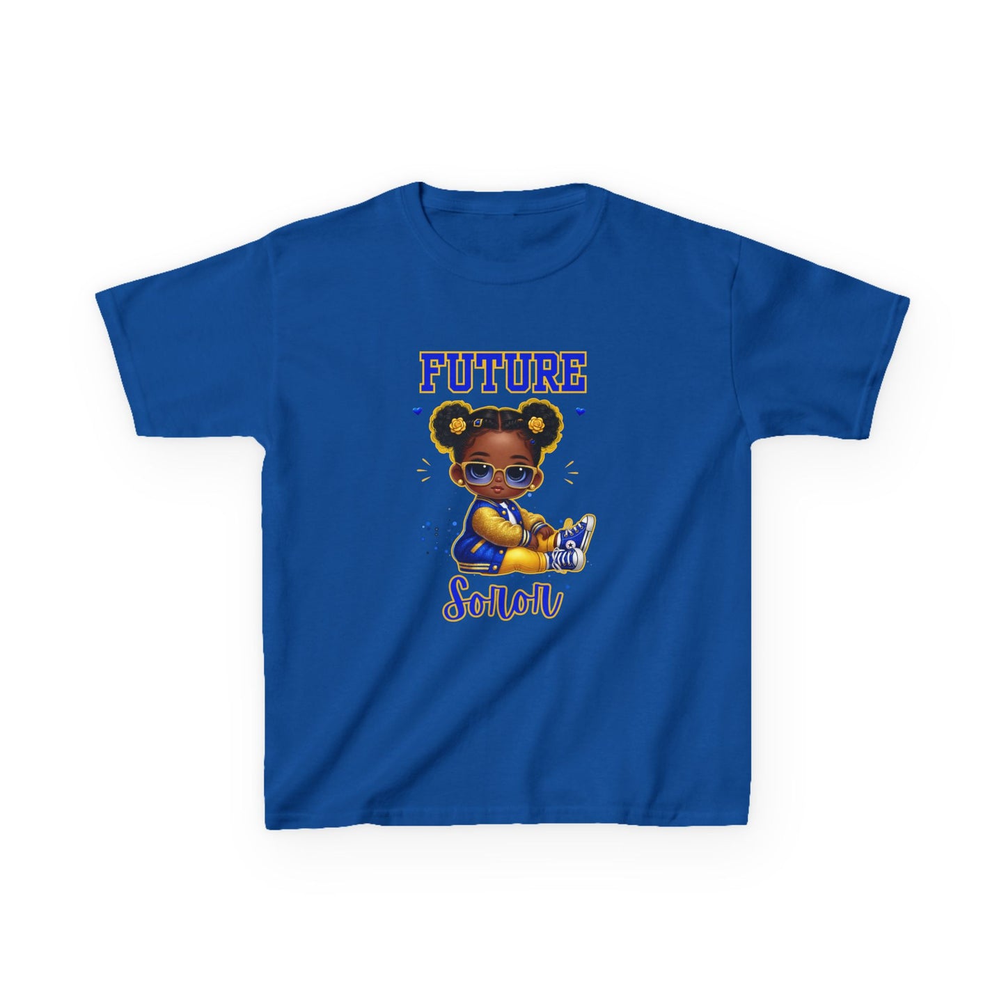 Royal Blue & Gold Soror, Future Legacy Kids Tee – Poodle