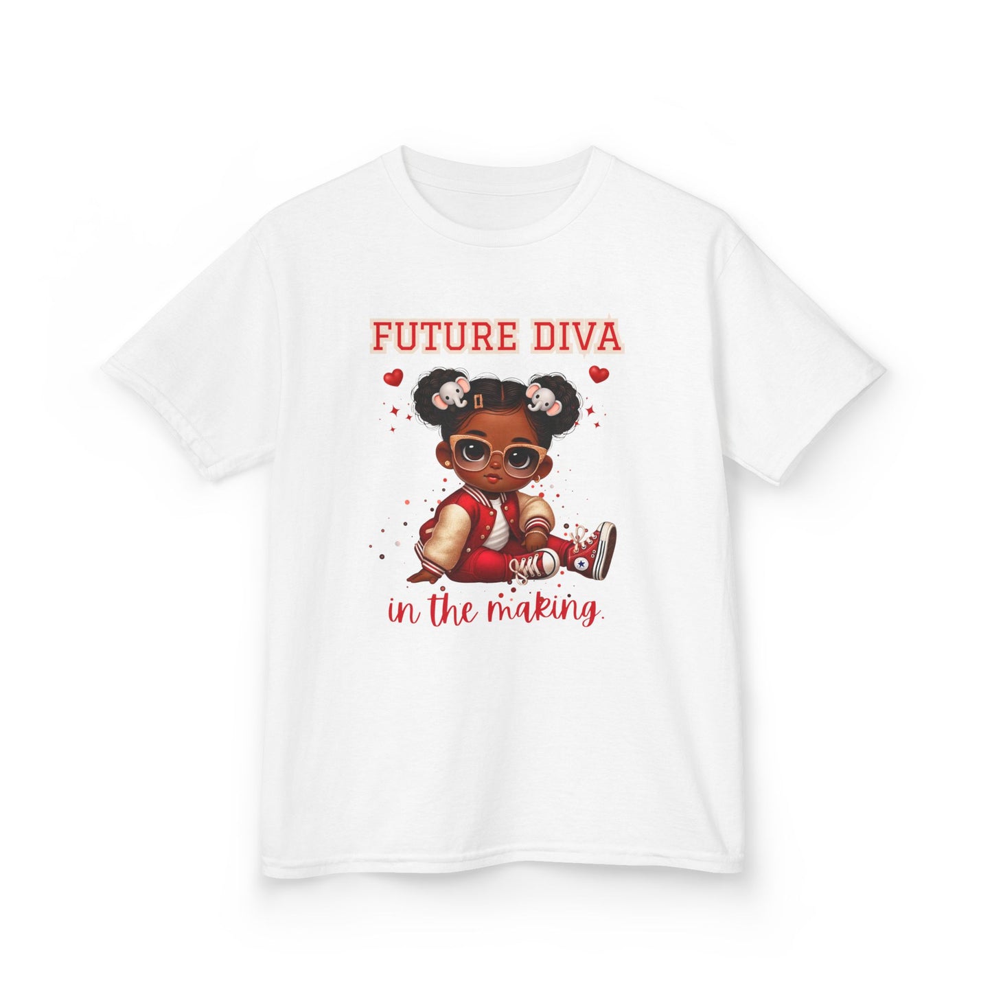 Future Diva Kids Tee - Red and Crimson Cream Soror