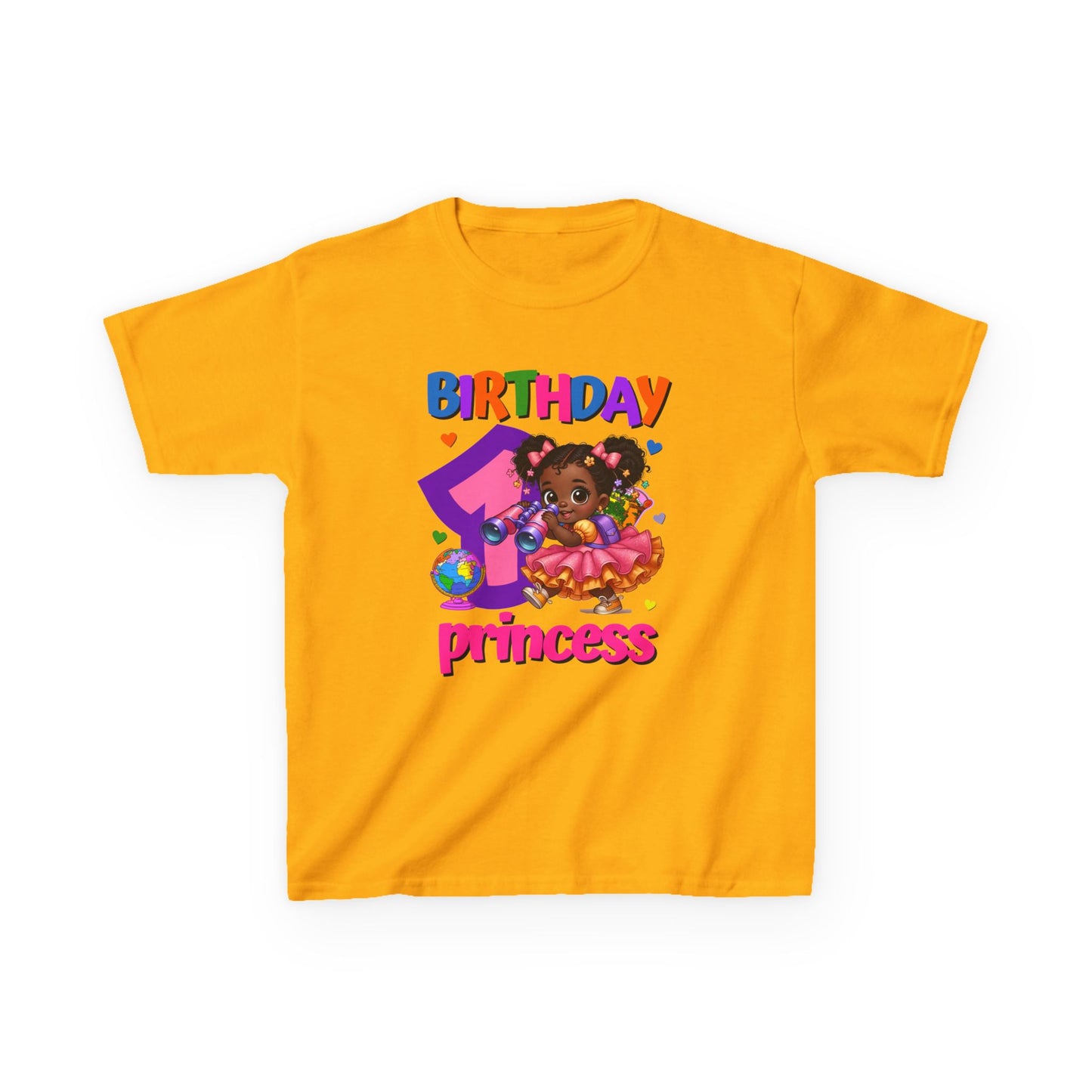 Explore Birthday Girl Princess Cotton Tee - 1st Birthday T-Shirt - Kids Sizes