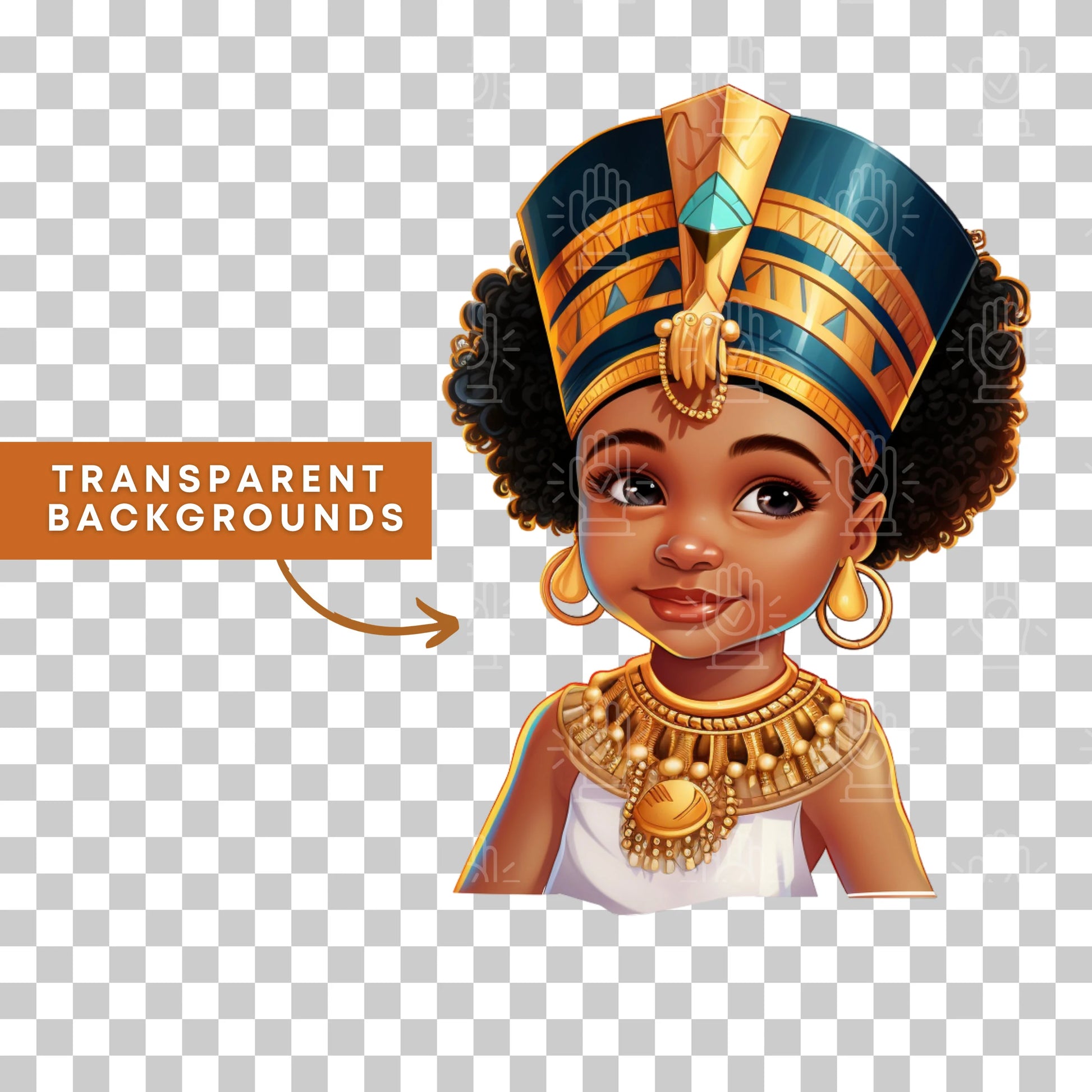 baby_egyptian_african_girl_princess_clipart baby shower pharoah