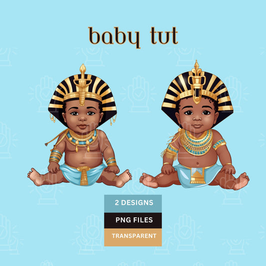 Egyptian Baby Shower, Little Black Boy Prince, Pharaoh Baby King Tut, Tutankhamun, Royal Baby Shower Clip Art, Clipart, Toddler Birthday
