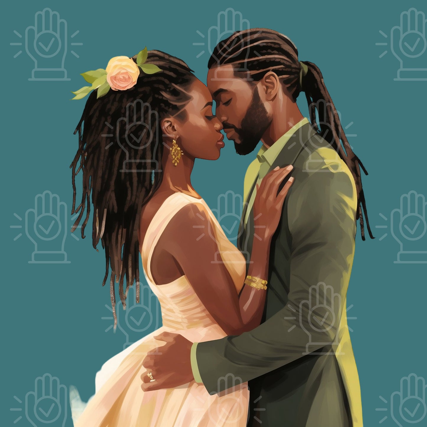 Black Love Clipart, 34 PNG, Black Couple, Newlyweds PNG, Wedding Art, Engagement Dinner, Celebration, African-American Romance, Inlove, Date