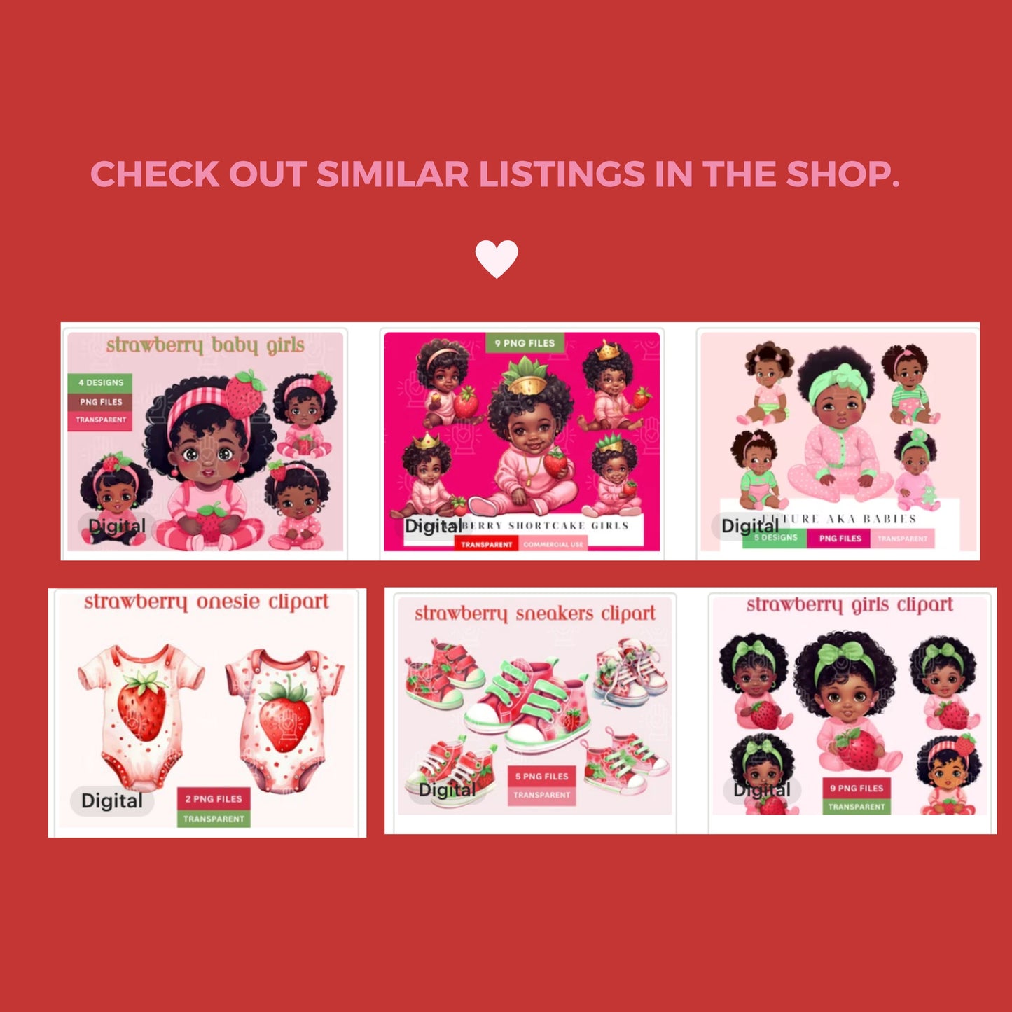Pink Lemonade Black Baby Girl Clipart, 5 PNG