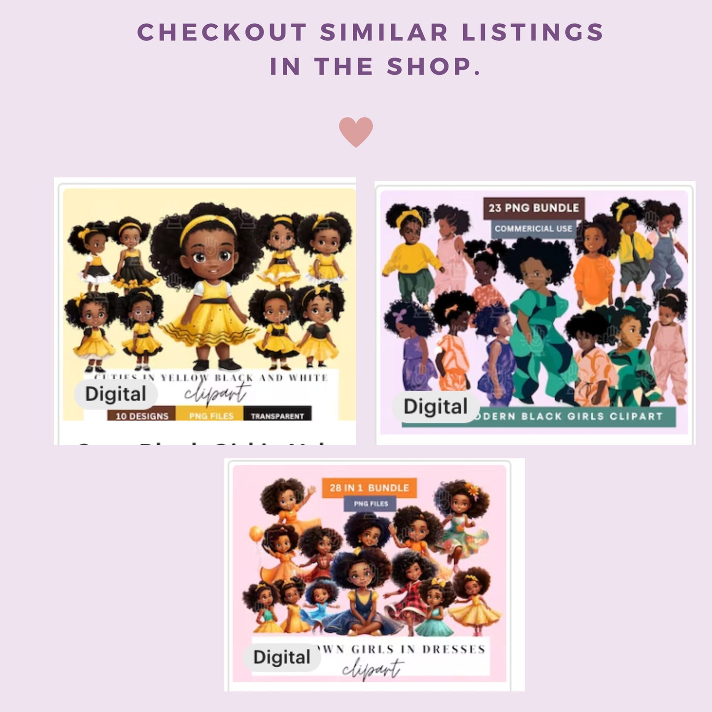 Cute Black Girl in Yellow Dress, Consistent Character Clipart, 34 PNG Bundle, Cartoon Illustration, Little Girl, Children's Book Character
