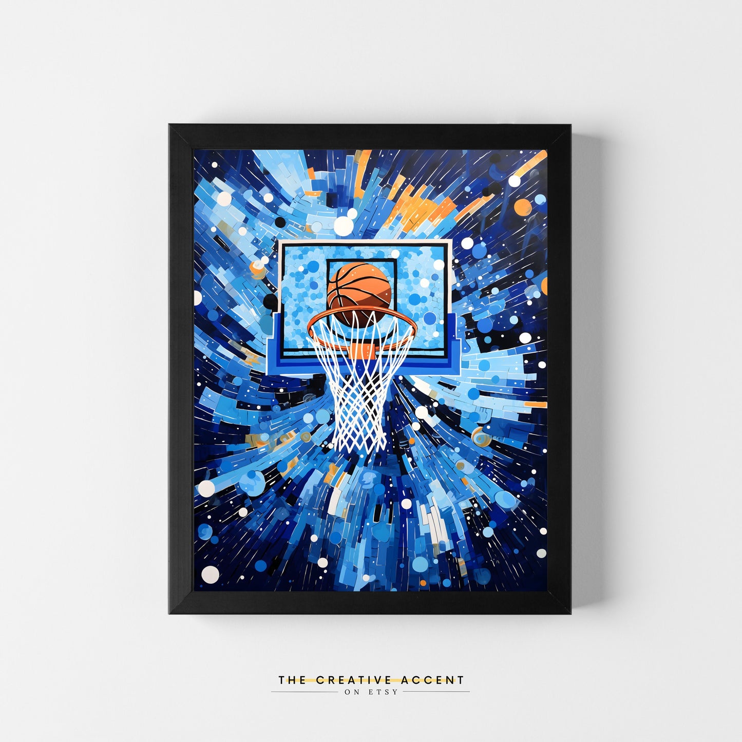 Basketball Printable Wall Art, 8x10, 16x20, Hoop and Ball, Sports Kids decor, Boys Poster, Kids Nursery Room, Toddler Art