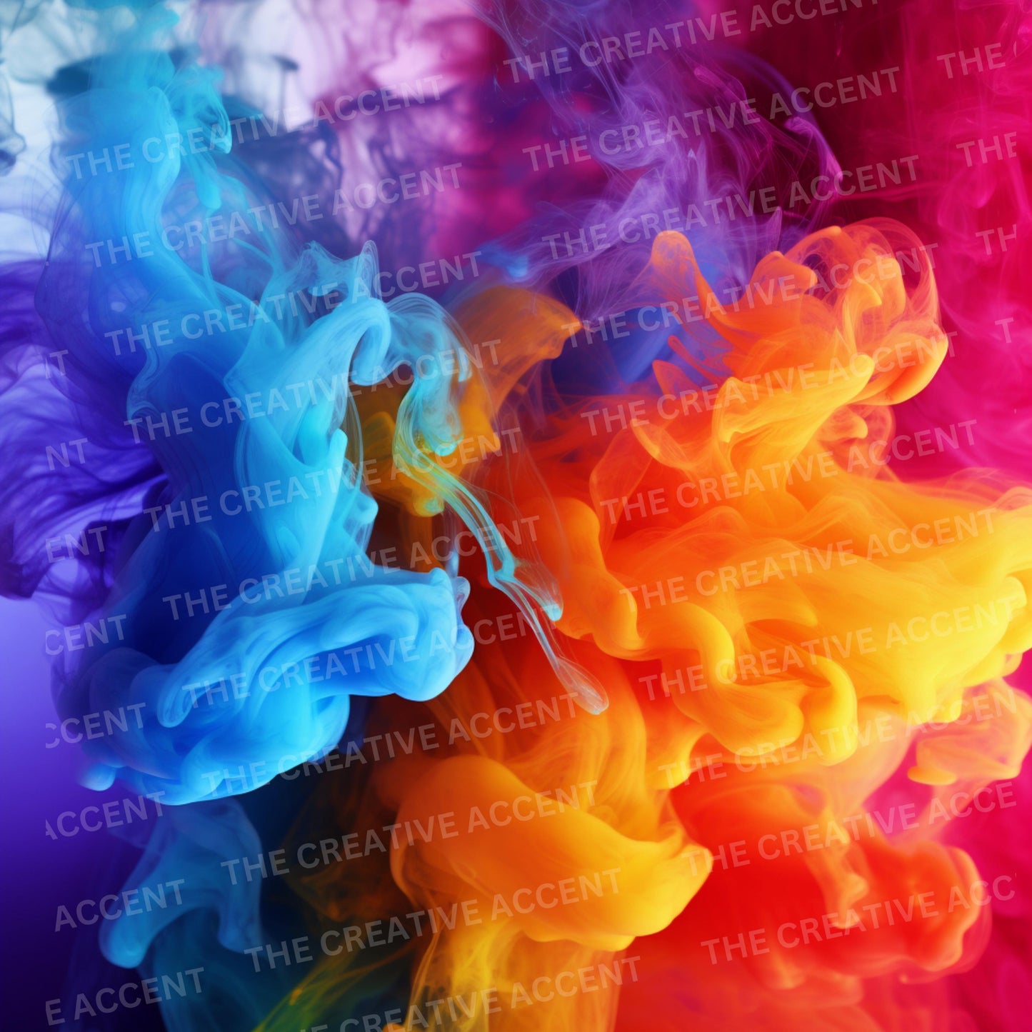 Colorful Smoke Background Pack, 6 PNG, Rainbow Pride Backdrop, Party Fumes Digital Paper, Clouds Bomb, Invite Flyer, Fog