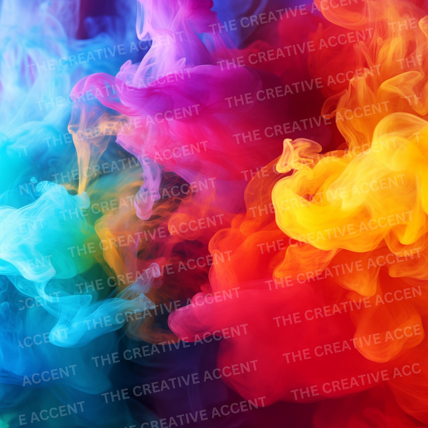 Colorful Smoke Background Pack, 6 PNG, Rainbow Pride Backdrop, Party Fumes Digital Paper, Clouds Bomb, Invite Flyer, Fog